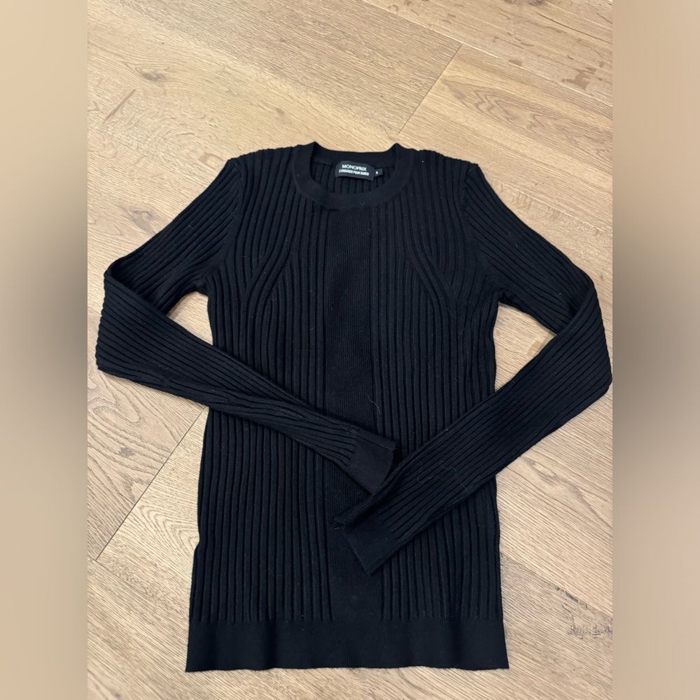 Monoprix Ribbed Long Sleeve S